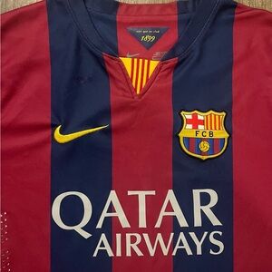 Nike Red and Blue Striped Jersey